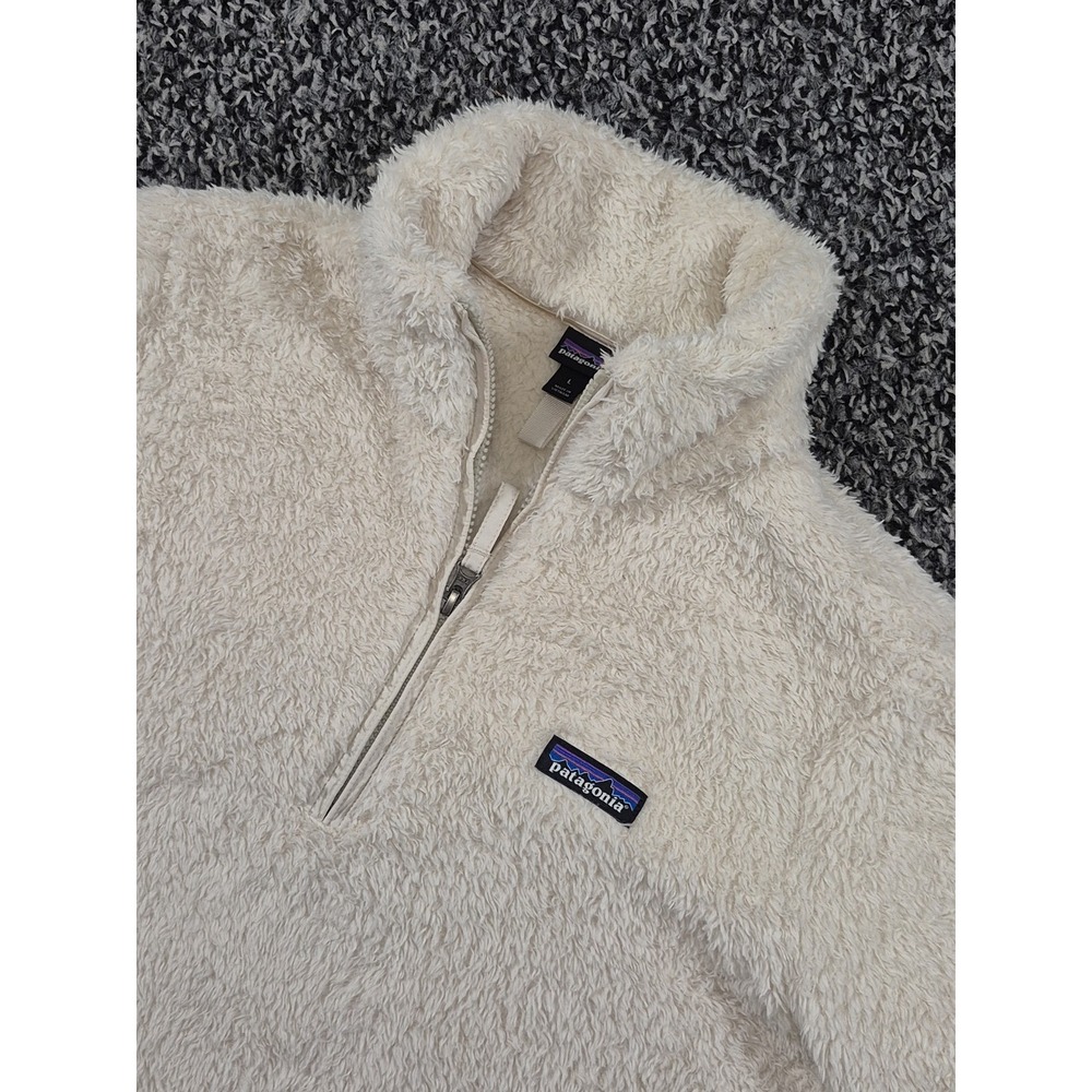 Patagonia‎ Pullover Womens Large Fuzzy Fleece Quarter Zip Los Gatos Teddy Jacket
